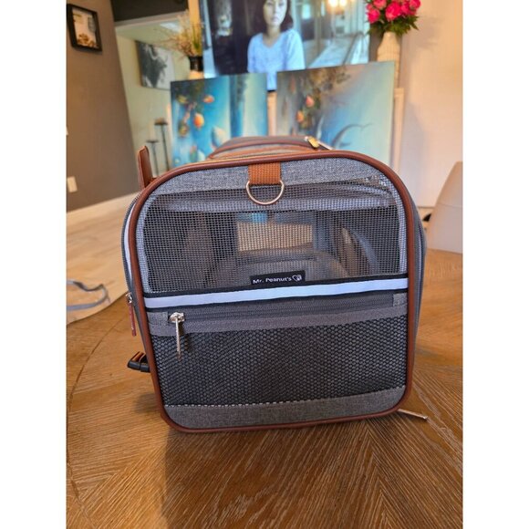 Mr. Peanut's Airline Approved Soft Sided Pet Carrier Small Dog Puppy Cat Kitten - Picture 7 of 16